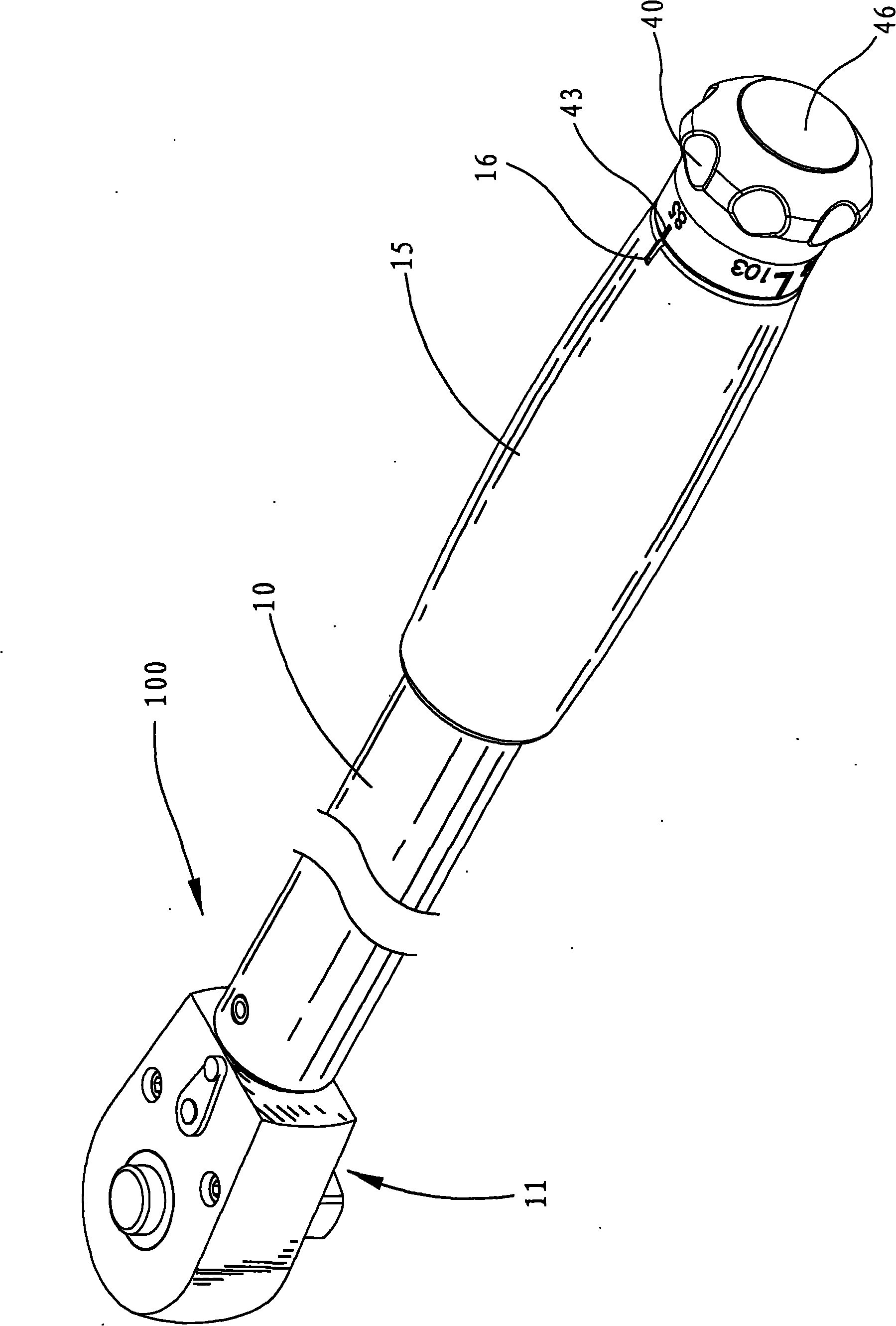 Torsion adjusting and locking mechanism of torsion tool