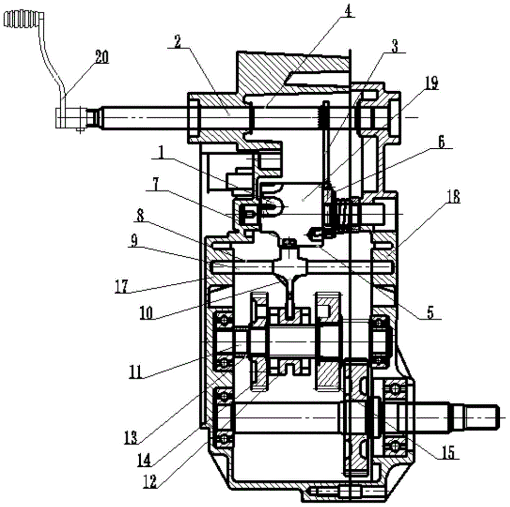 Foot-operated shifting mechanism used for built-in reverse gear engine
