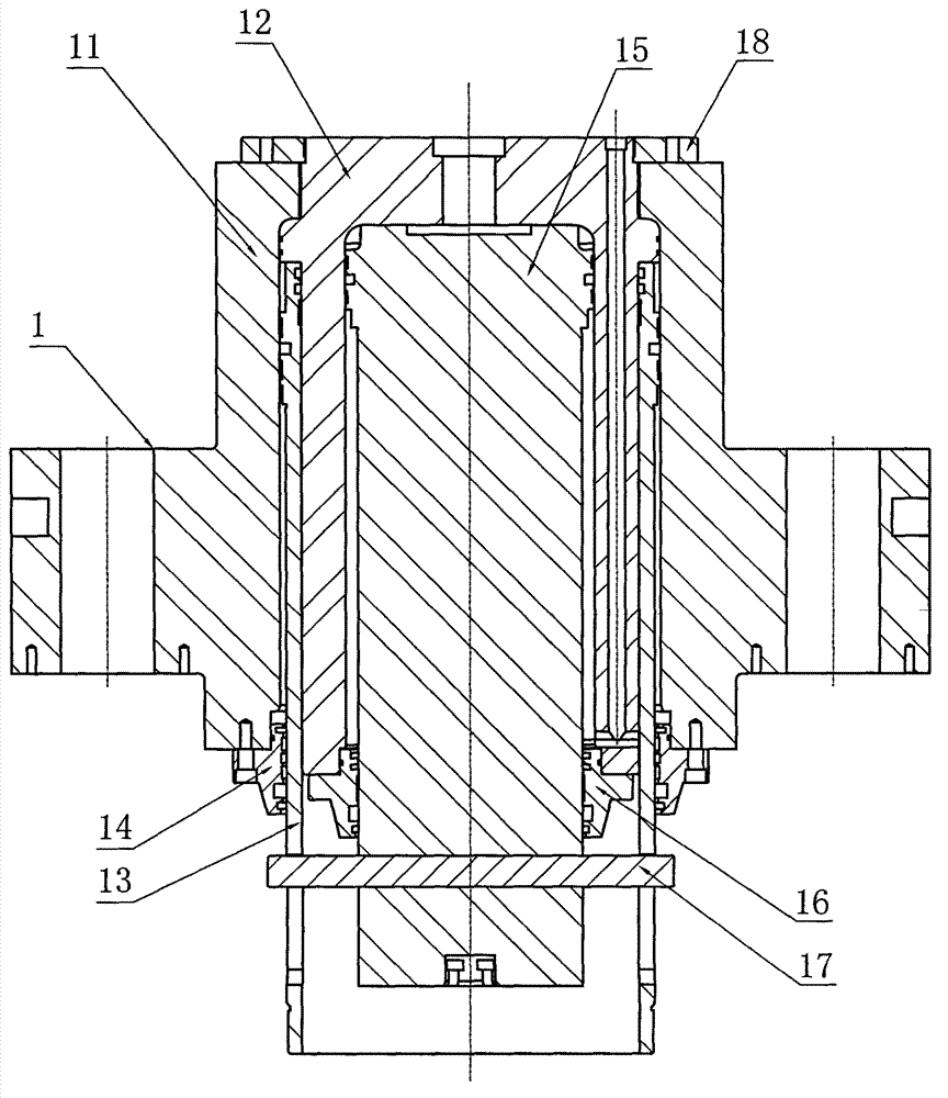 Composite oil cylinder and hydraulic machine with double action function with composite oil cylinder