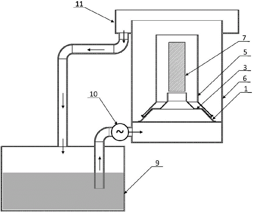 Detachable quenching tank built-in combination type flow guiding cover