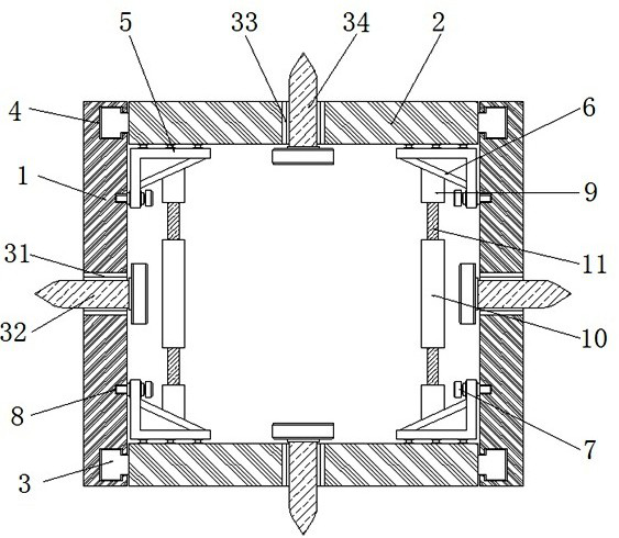 Deep foundation pit safety protection device for building construction