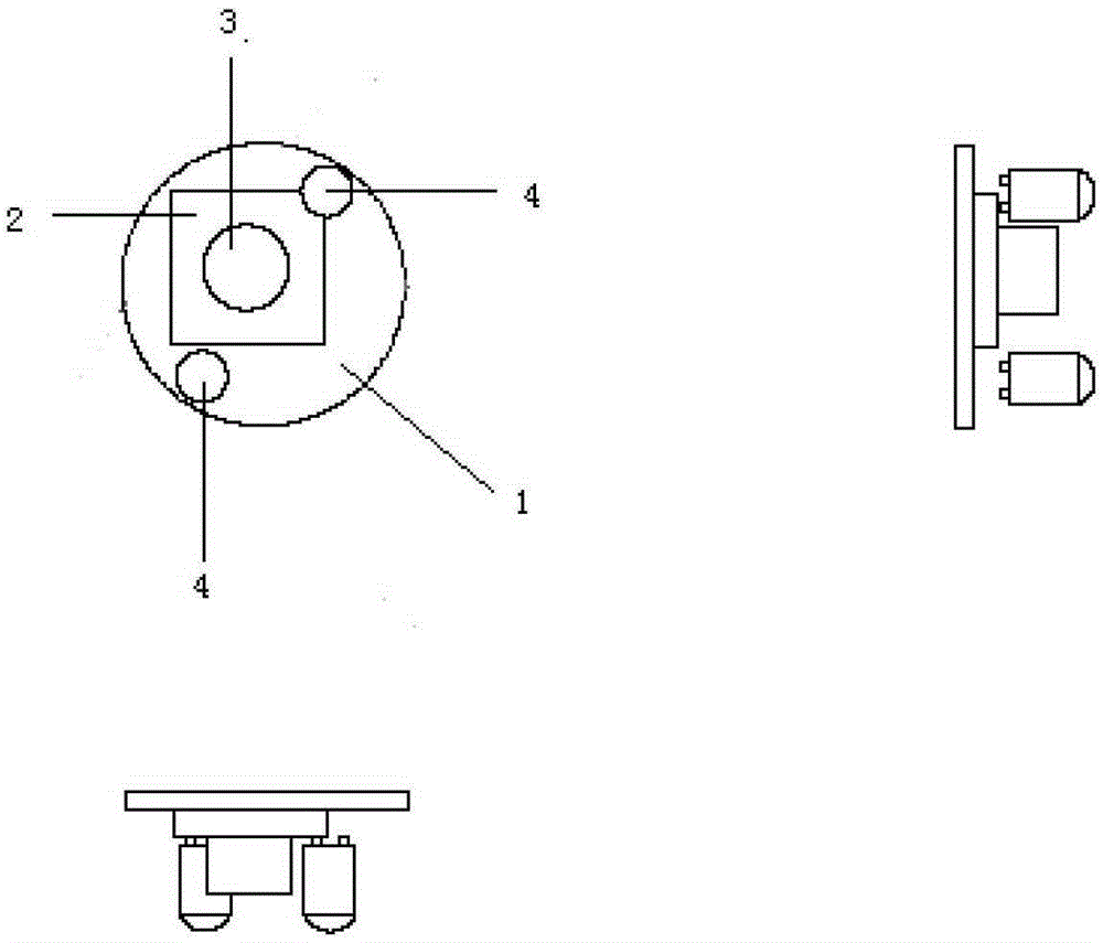 Searchlight photoelectric module, handwriting input device and realization method thereof