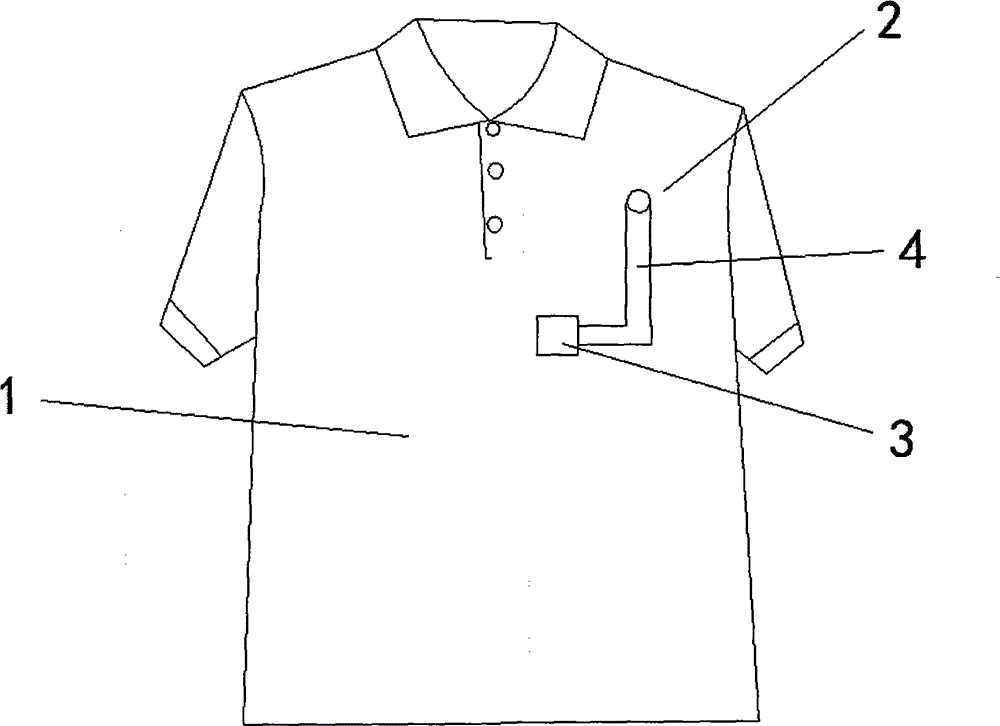 Garment provided with mobile phone bracket and made of medical fabrics