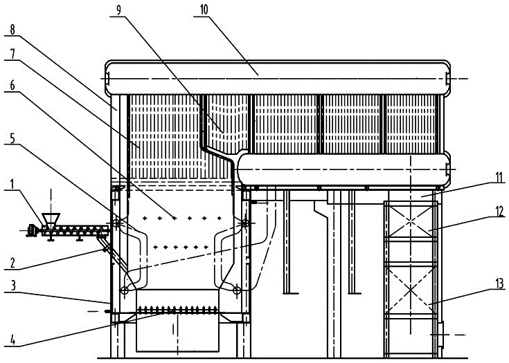 Combined fluidized bed biomass boiler