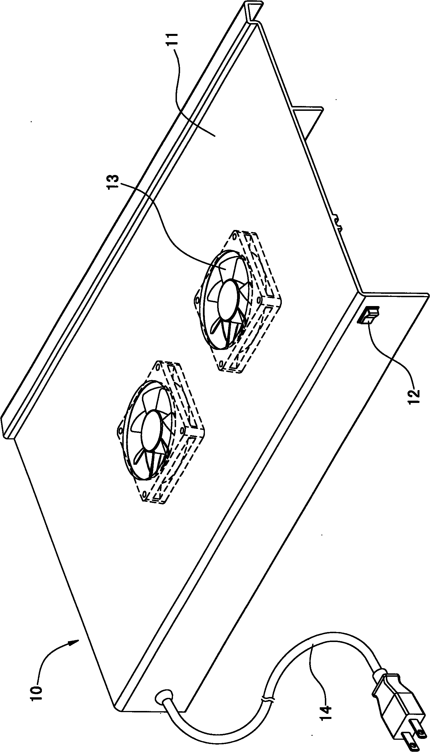 Radiating base and radiating base system capable of being automatically started or stopped and radiating method thereof