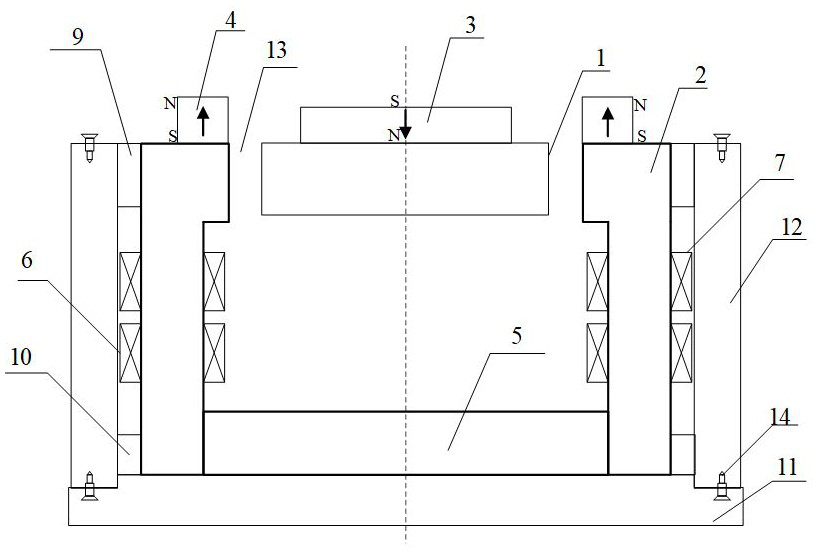 A bearingless permanent magnet sheet motor