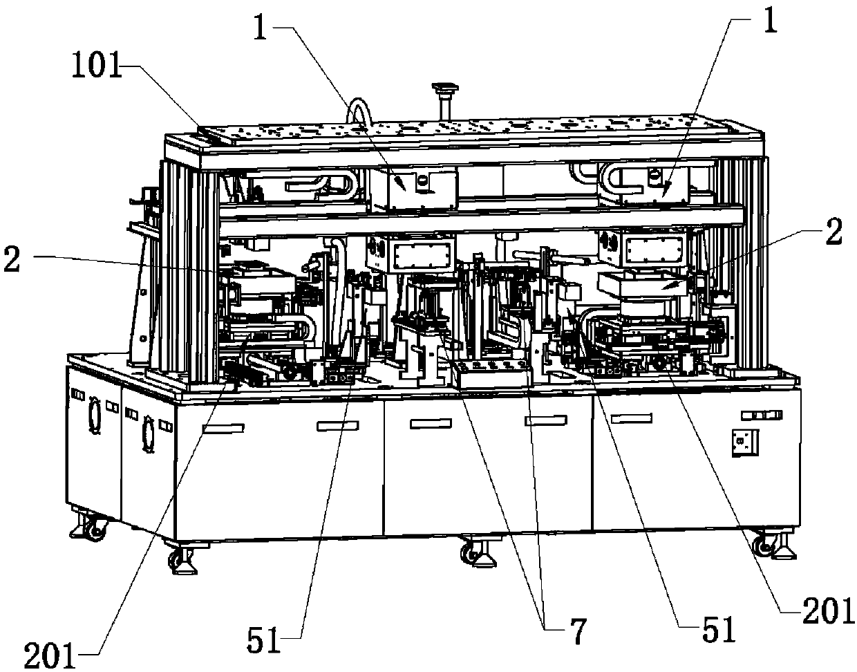 3D curved glass film pasting machine and film pasting method