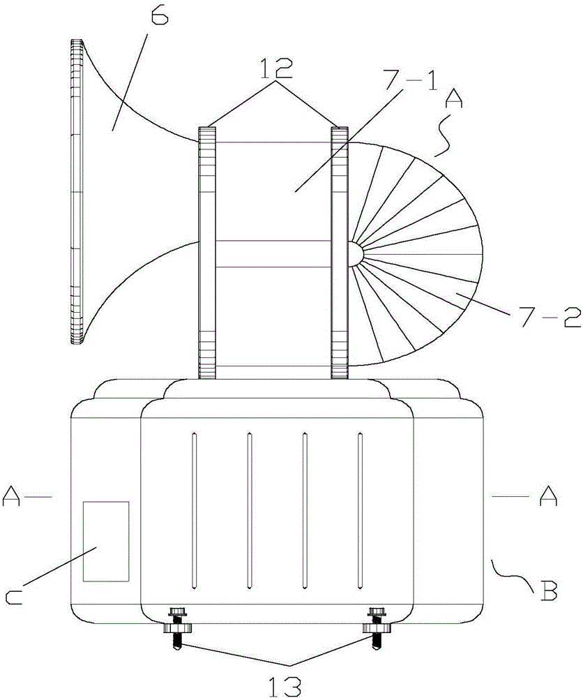 Resonatron superimposed bass sound box and coaxial horn three-frequency division superimposed sound box