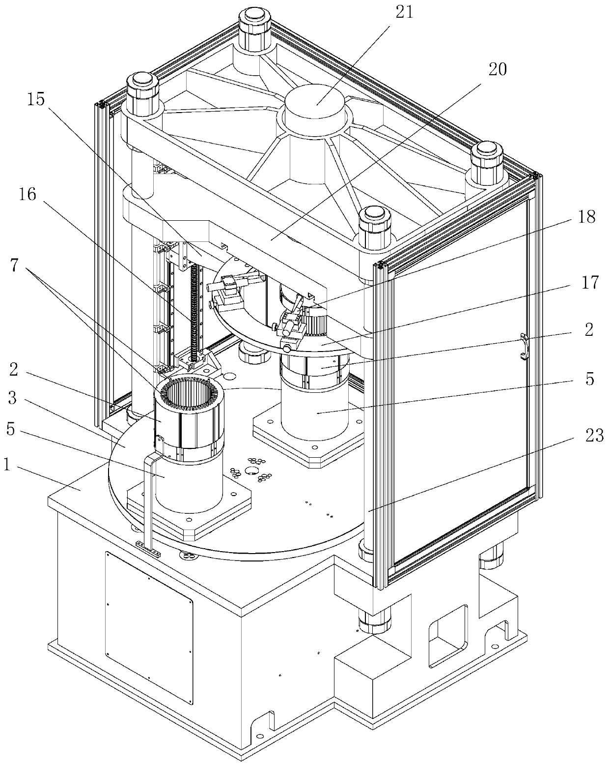 Welding feeding mechanism with iron core positioning rod assembling and disassembling function