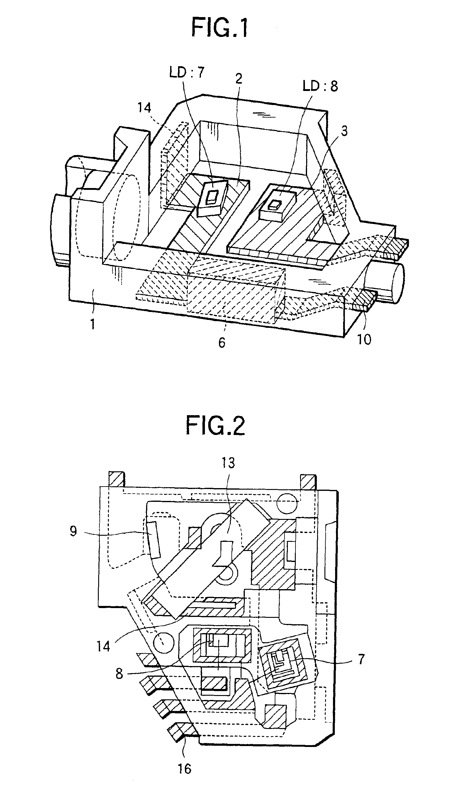 Package structure for a hybrid optical module and method of producing the same