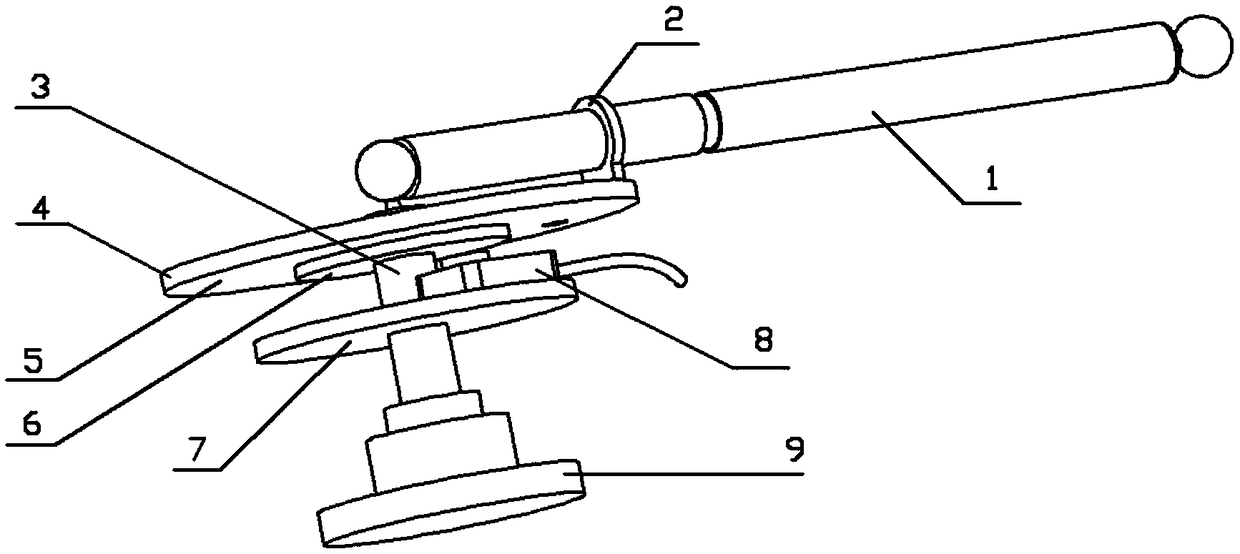 A circular linkage error measuring device with rotation angle feedback function