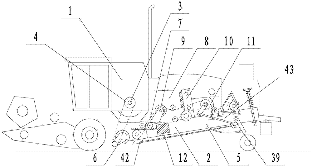 Straw baler matched with wheel type harvester