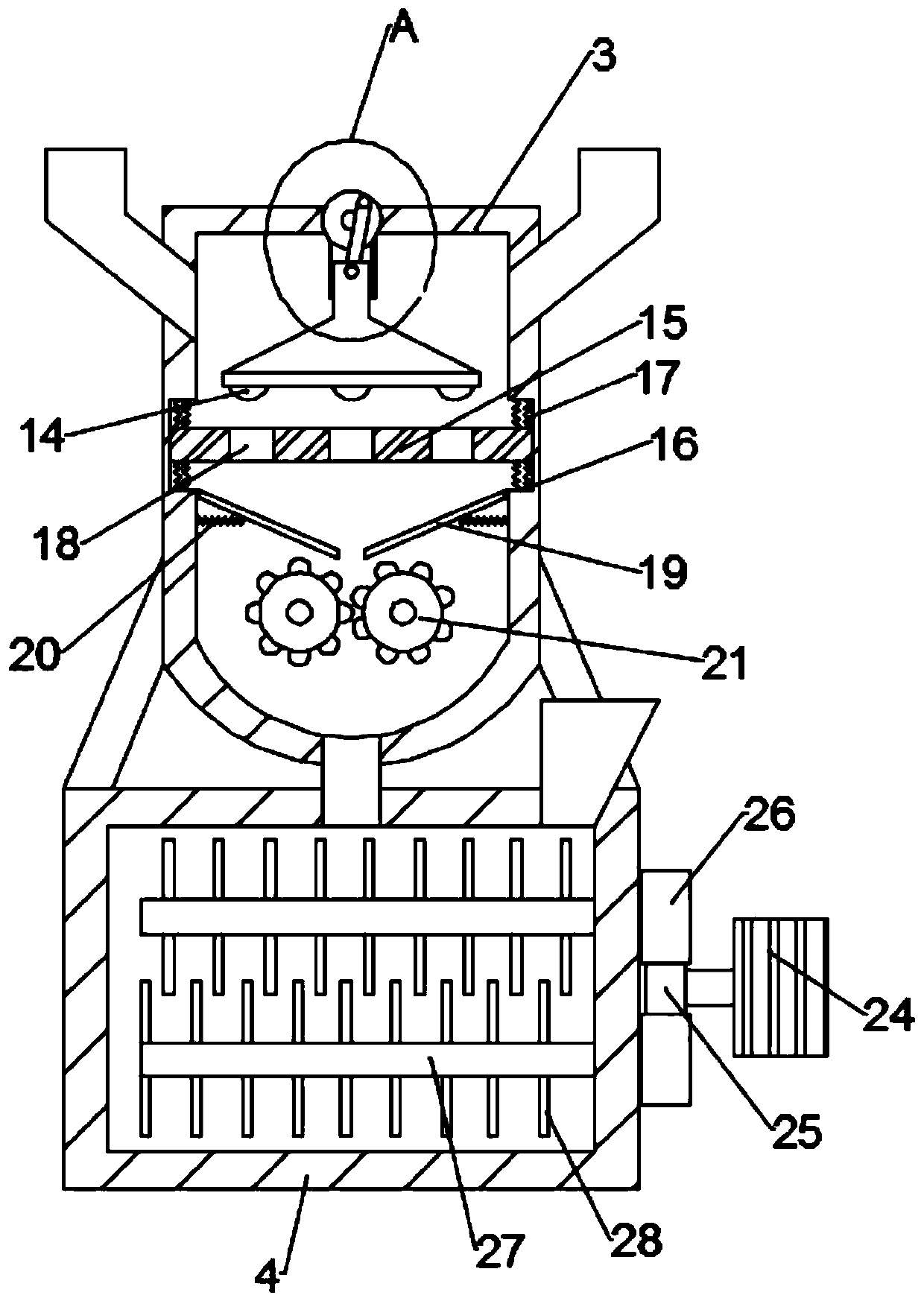 Agricultural soluble-solid-fertilizer applying device