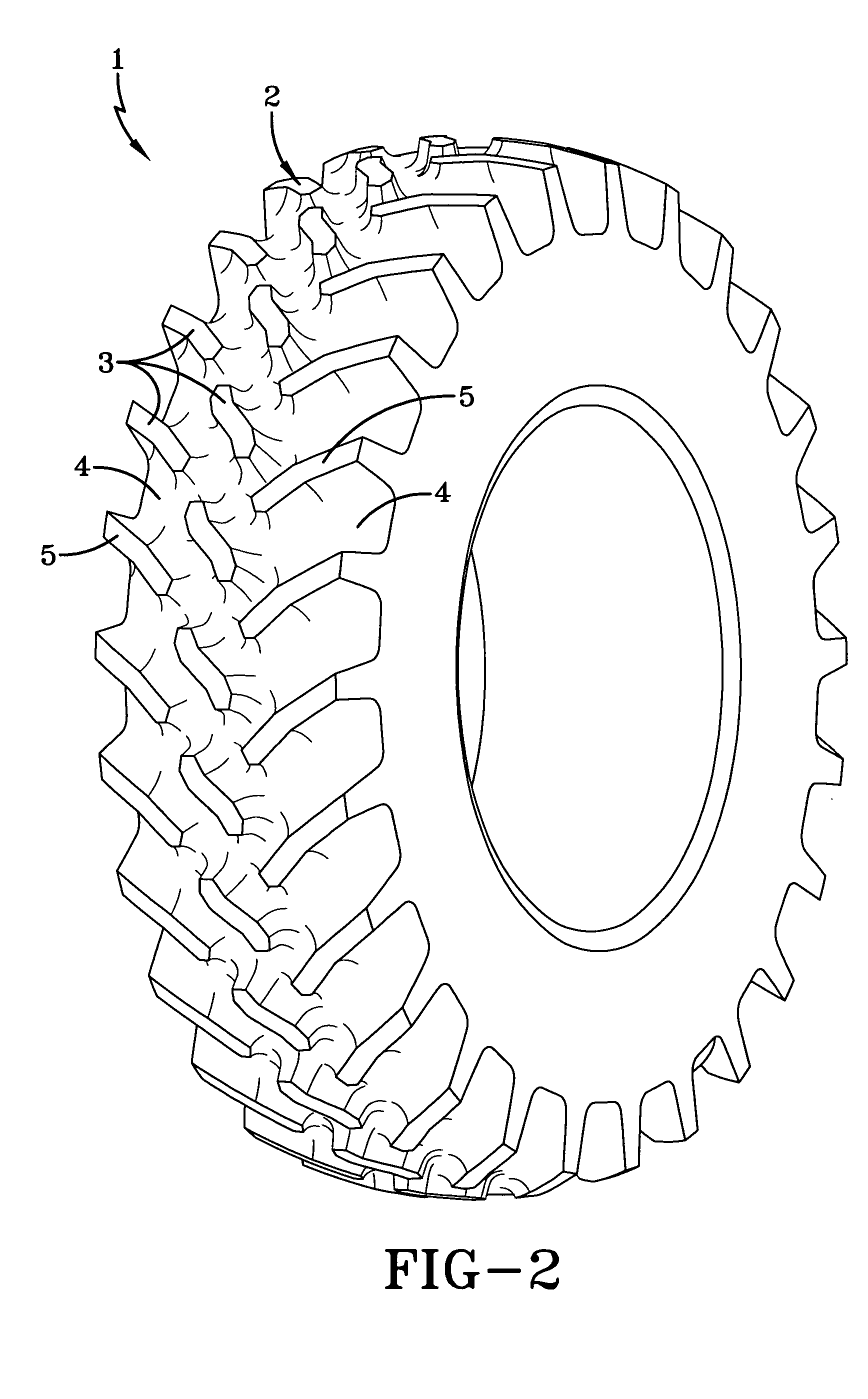 Tire with shock absorbing closed cell rubber tread of spaced apart lugs