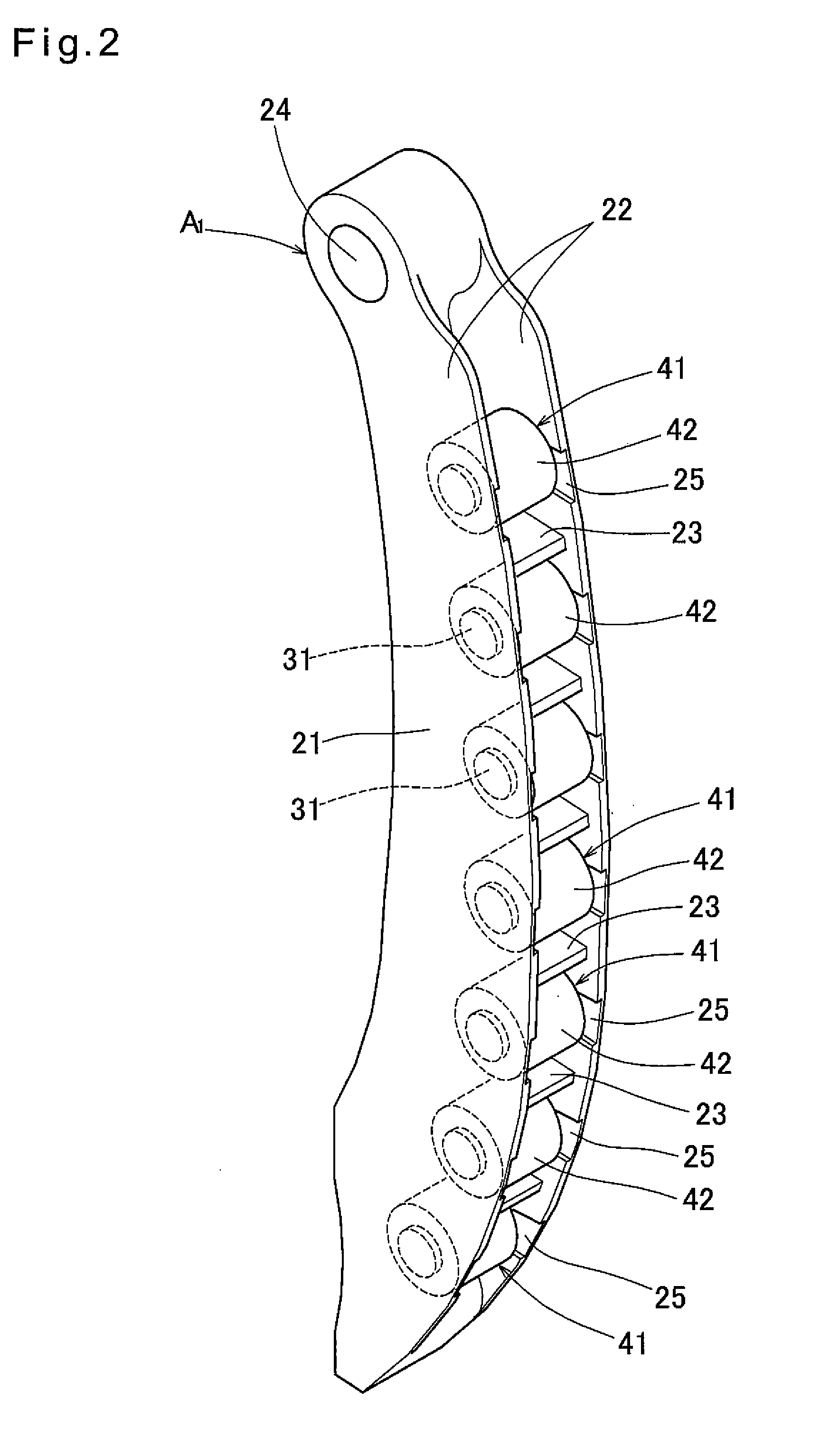 Chain guide and chain transmission device