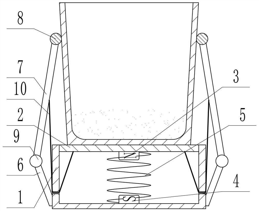 A kind of ash bucket frame convenient for feeding