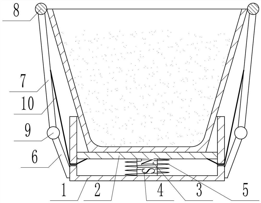 A kind of ash bucket frame convenient for feeding