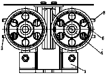 Roller guide shoe with auxiliary braking function