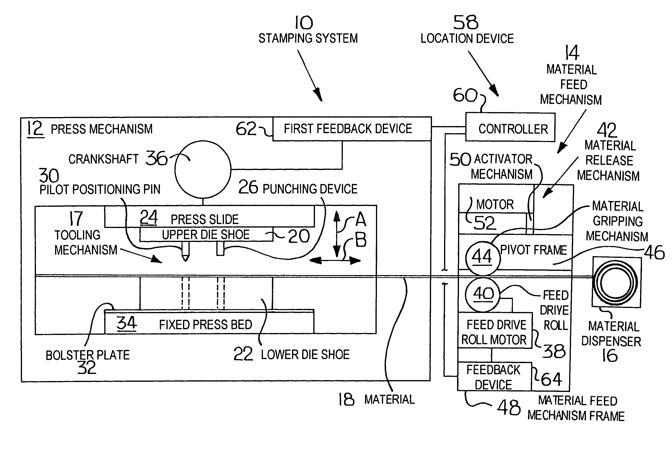 Method and apparatus for determining and setting material release mechanism timing for a material feed mechanism