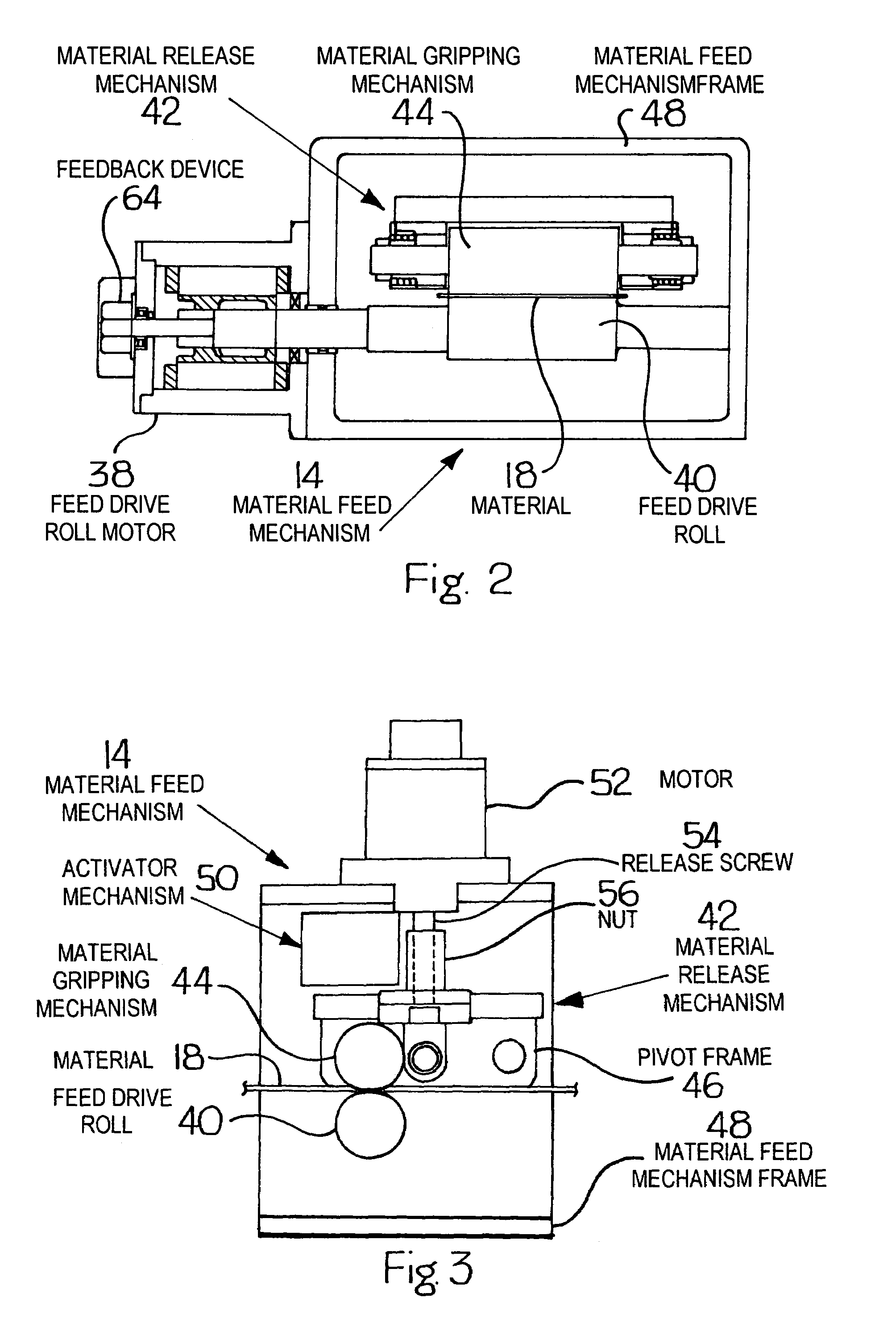 Method and apparatus for determining and setting material release mechanism timing for a material feed mechanism