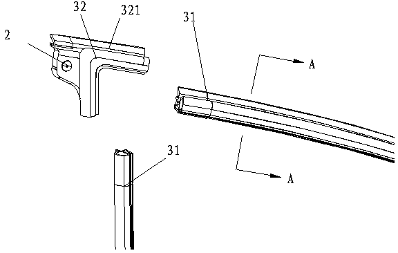 Connection corner structure for automobile window frame sealing bar