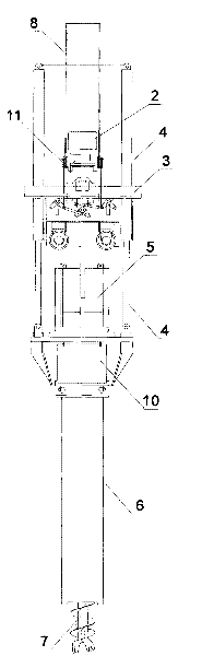 Pile sinking device and method for middle digging pulling-anchoring method pre-stressed centrifugal pipe pile (square pile)