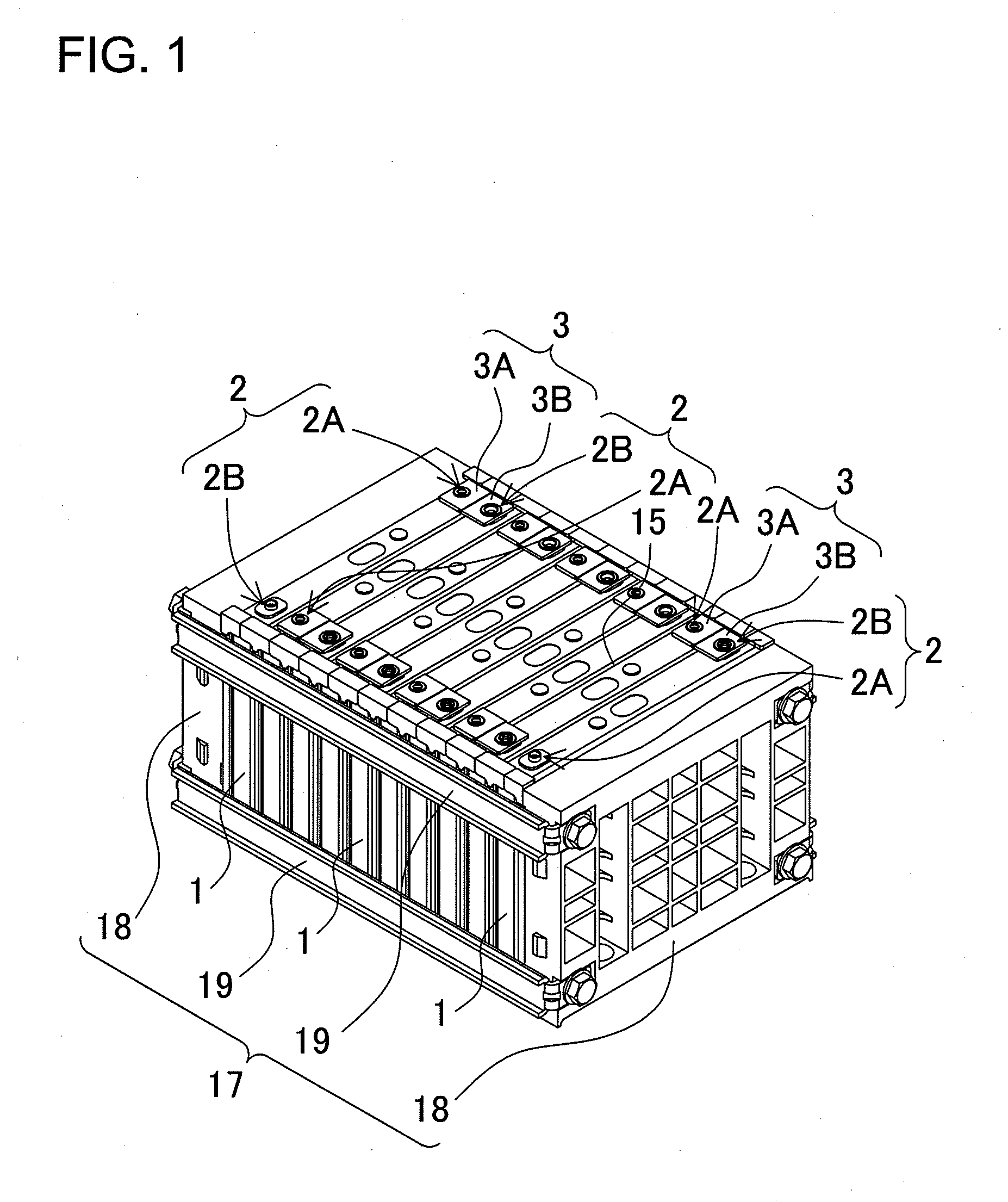 Battery array with reliable low-resistance connections