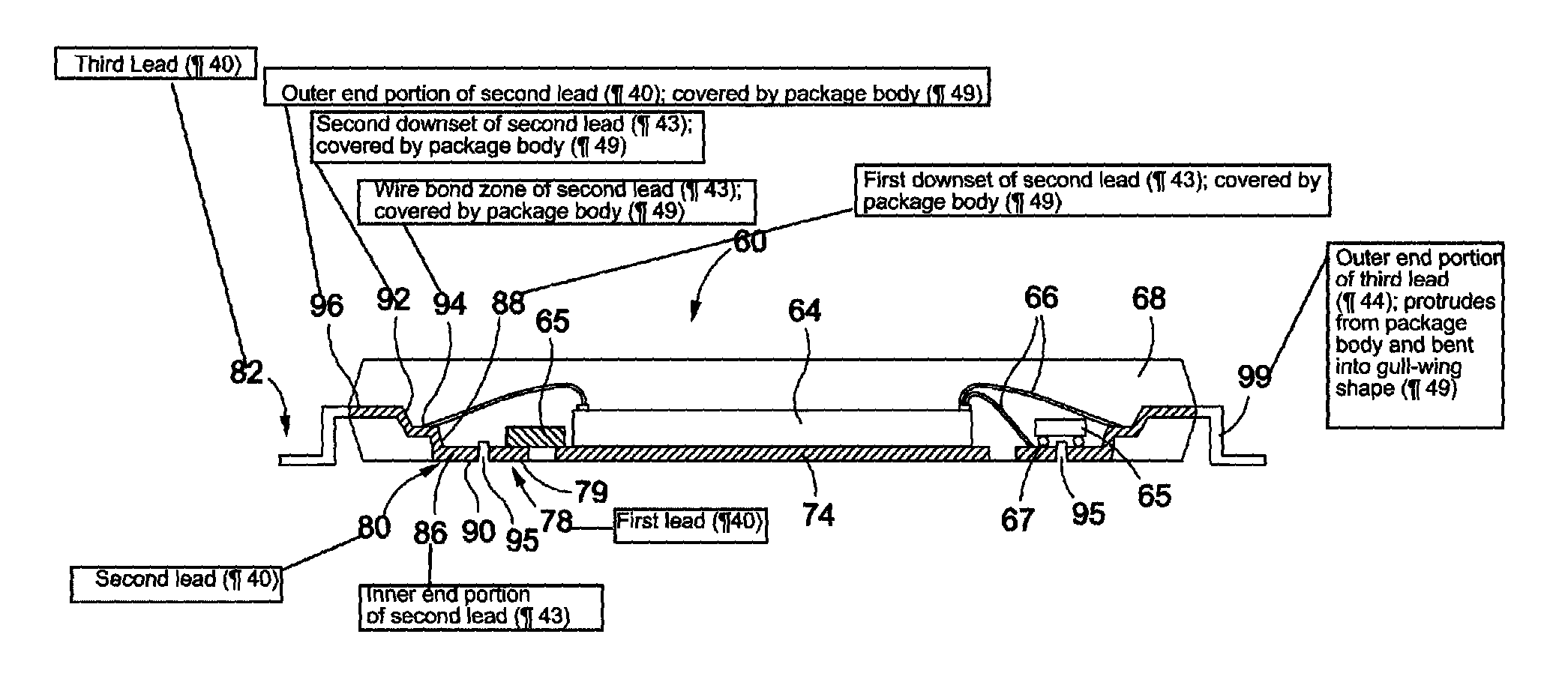 Semiconductor device with increased I/O leadframe including passive device