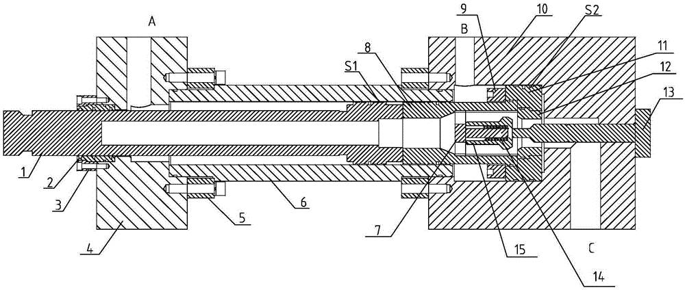 Pressing-injecting oil cylinder with pressurization system