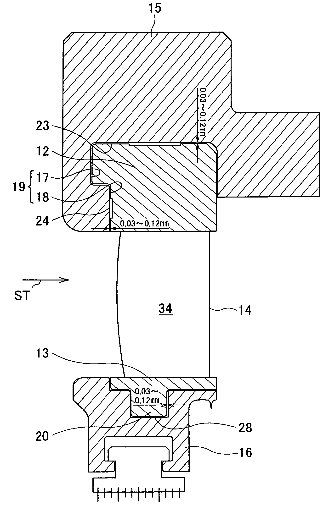 Assembly type nozzle diaphragm, and method of assembling the same
