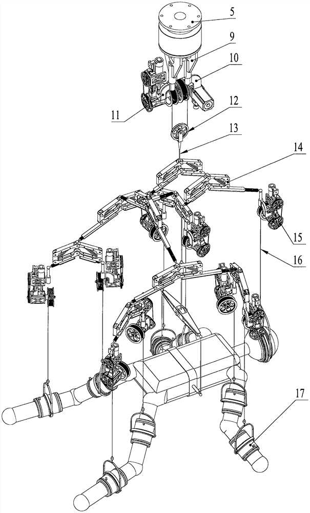 Active and passive hybrid drive self-adaptive gravity unloading astronaut ground training system