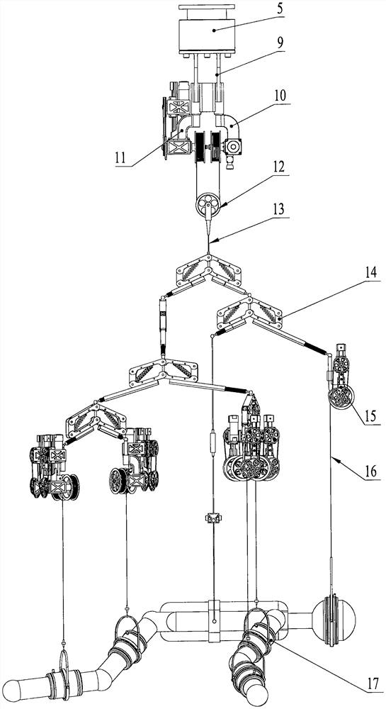 Active and passive hybrid drive self-adaptive gravity unloading astronaut ground training system