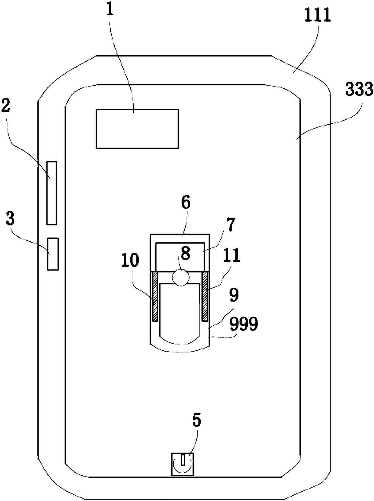 Rechargeable mobile phone shell with built-in plug