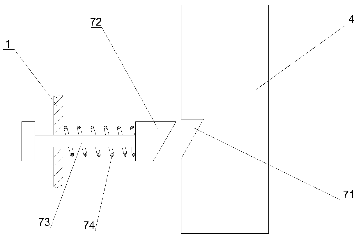 Buried type anti-flood wall driven by lifting push rod