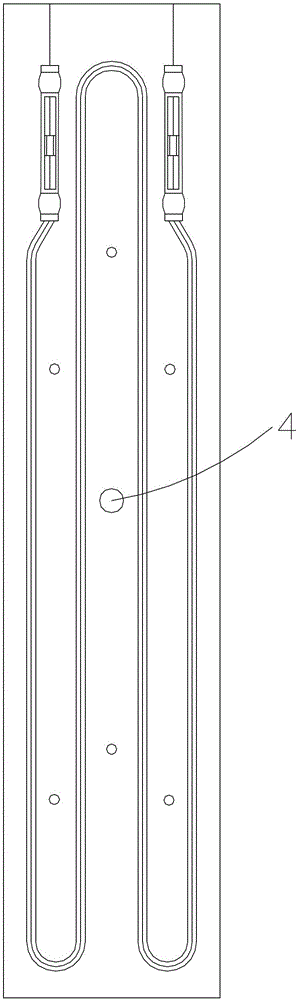 A cold room temperature compensation heater used in household refrigerators