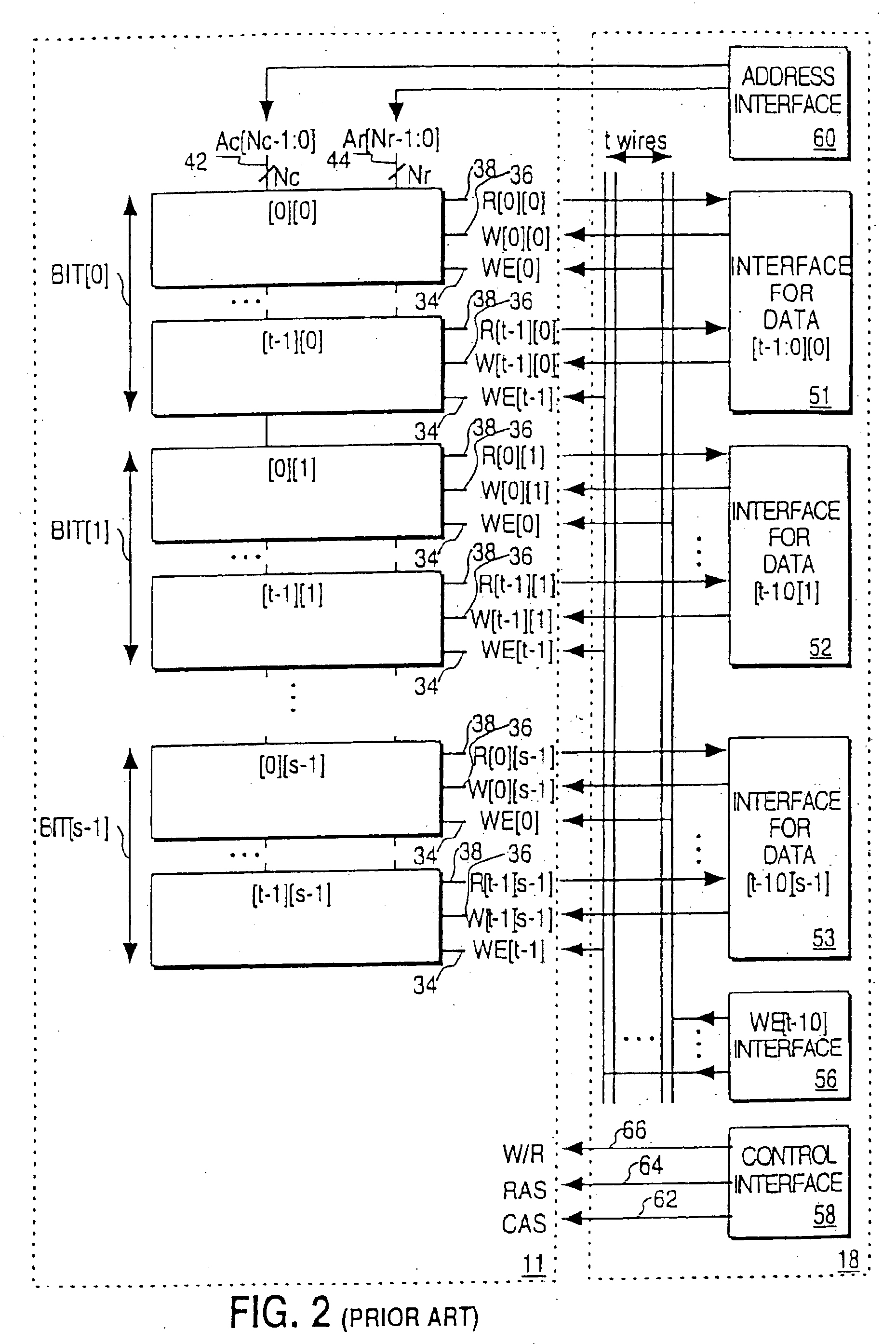 Memory device which receives write masking information