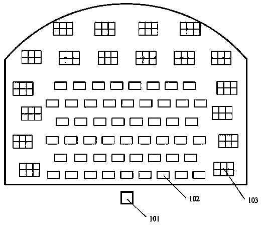 Heliostat field combined by small-area plane heliostat and large convergent heliostat