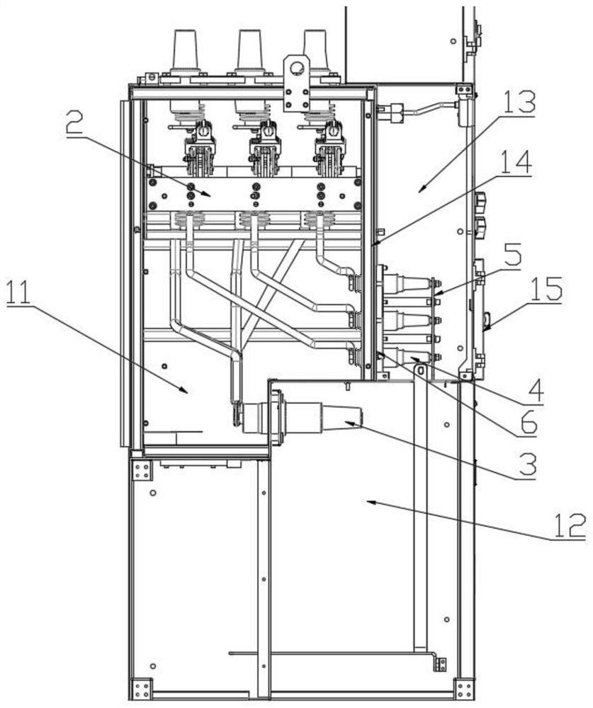 Detection device and detection method for switch cabinet cable