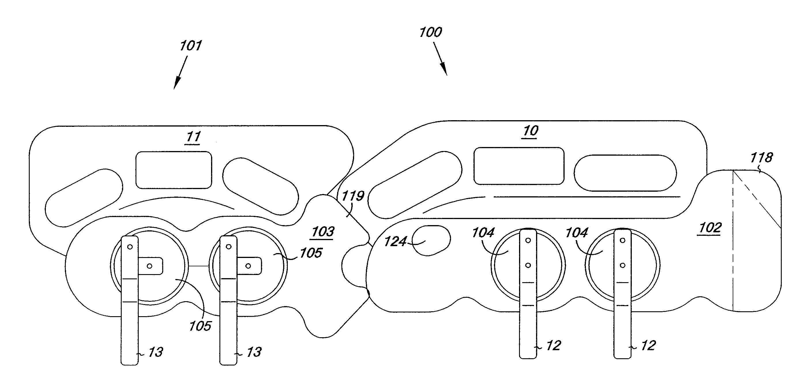 Side rail pad/panel system for patient support apparatus