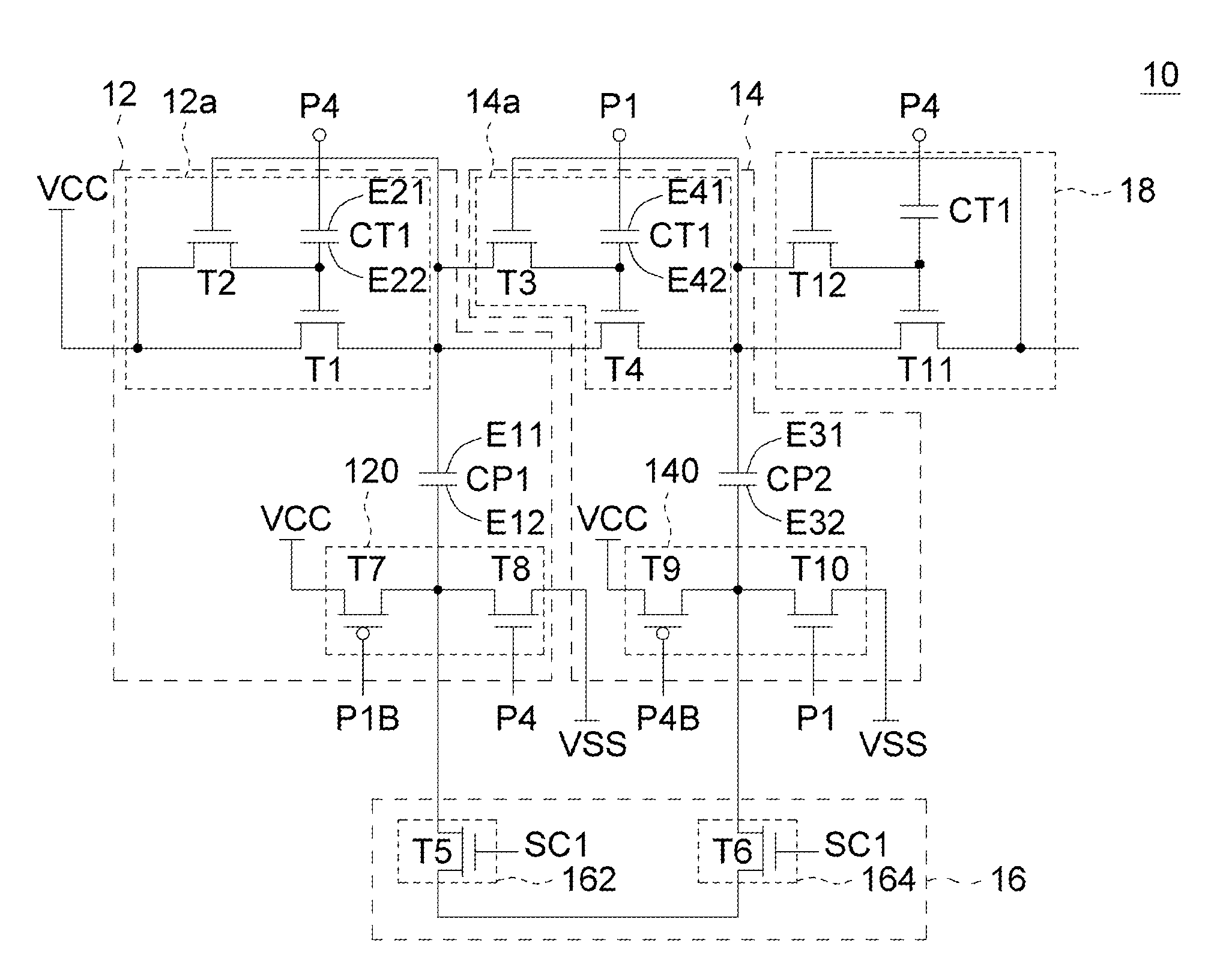 Multiple-Stage Charge Pump with Charge Recycle Circuit
