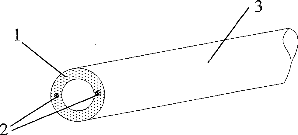 Leakage coaxial optical fiber cable with double-steel-wire reinforced inner conductor and method for making same