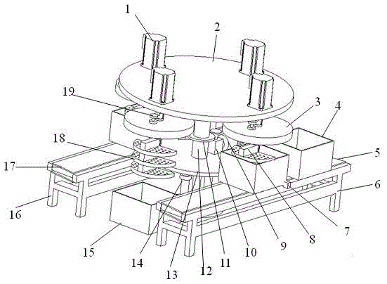 Multi-station layered iron removal device