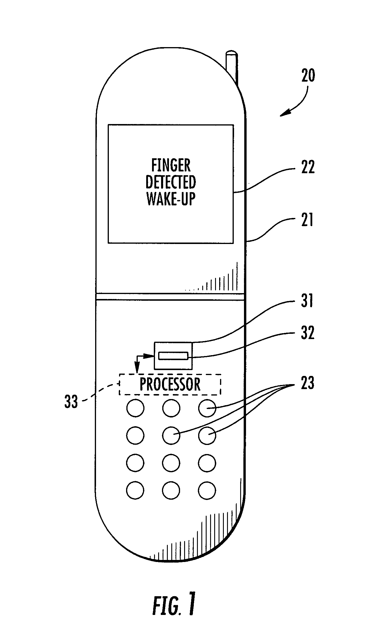 Finger sensing device with low power finger detection and associated methods