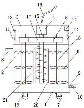 Universal type mixing stirring device suitable for liquid coating material and using method thereof