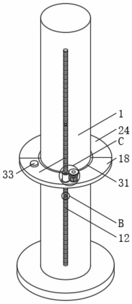 Circumferential platform and construction method for bridge pier column construction