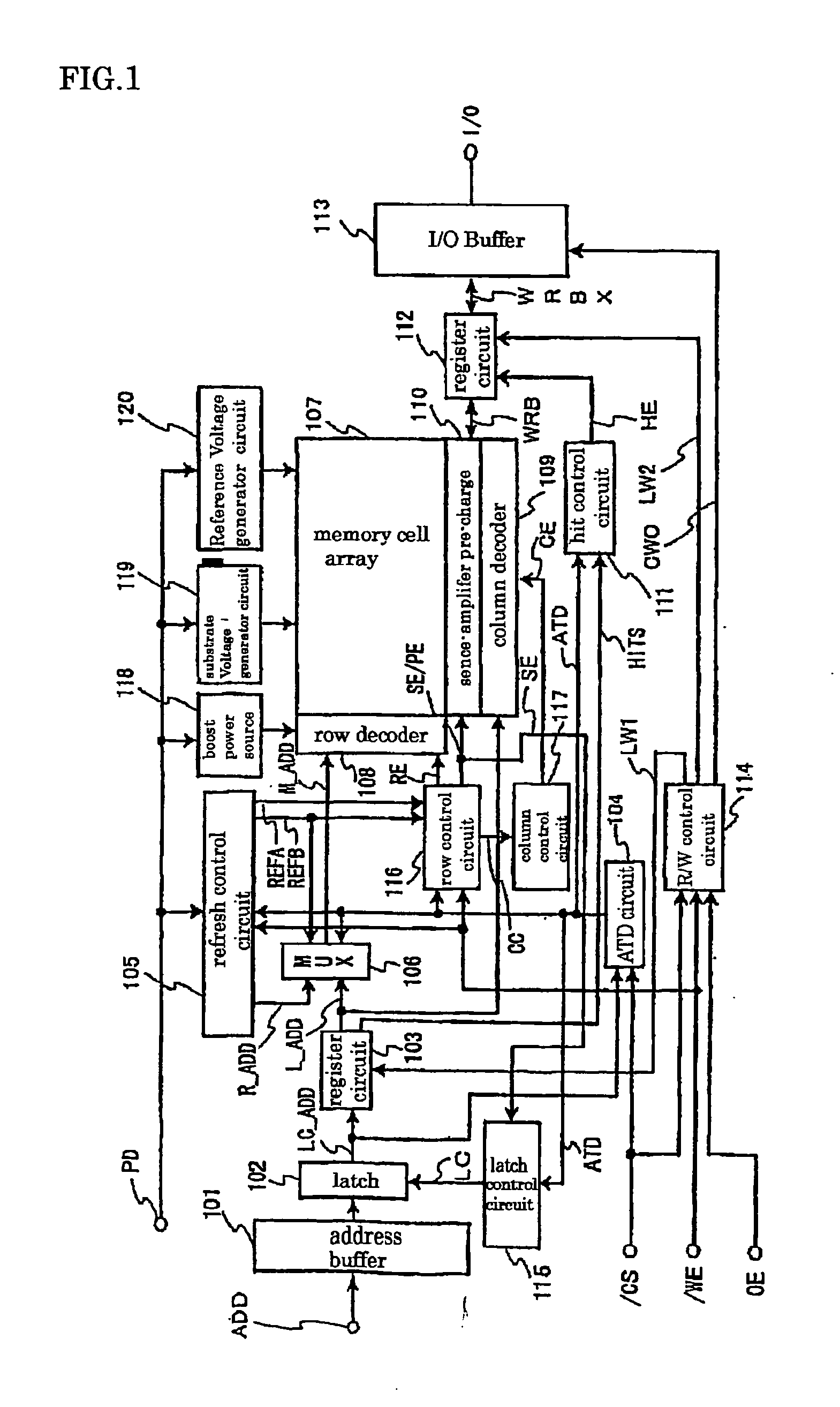 Semiconductor storage device and refresh control method thereof
