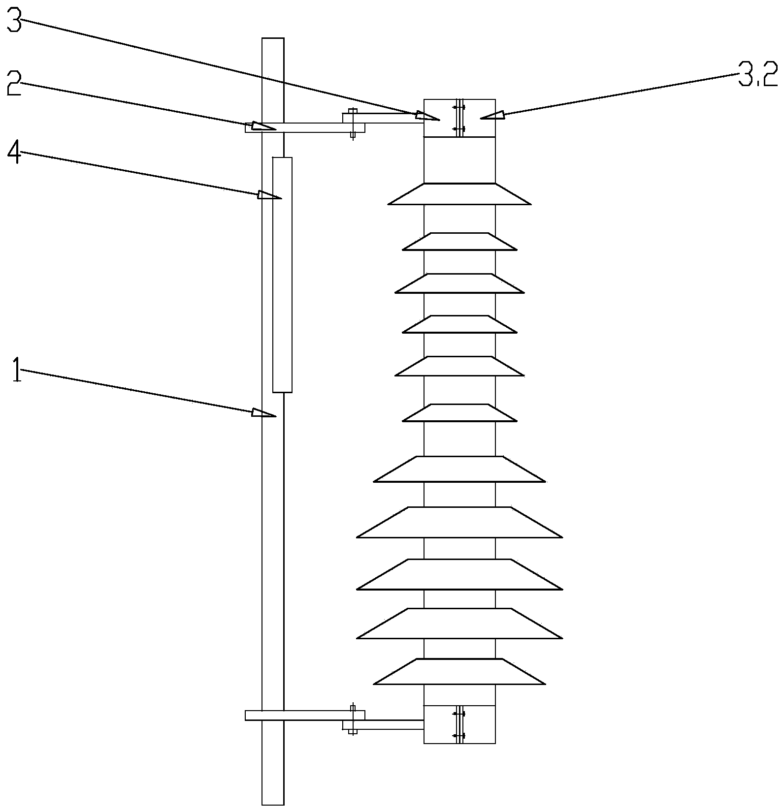 Auxiliary tool for hoisting 110kV dry-type outdoor cable terminal