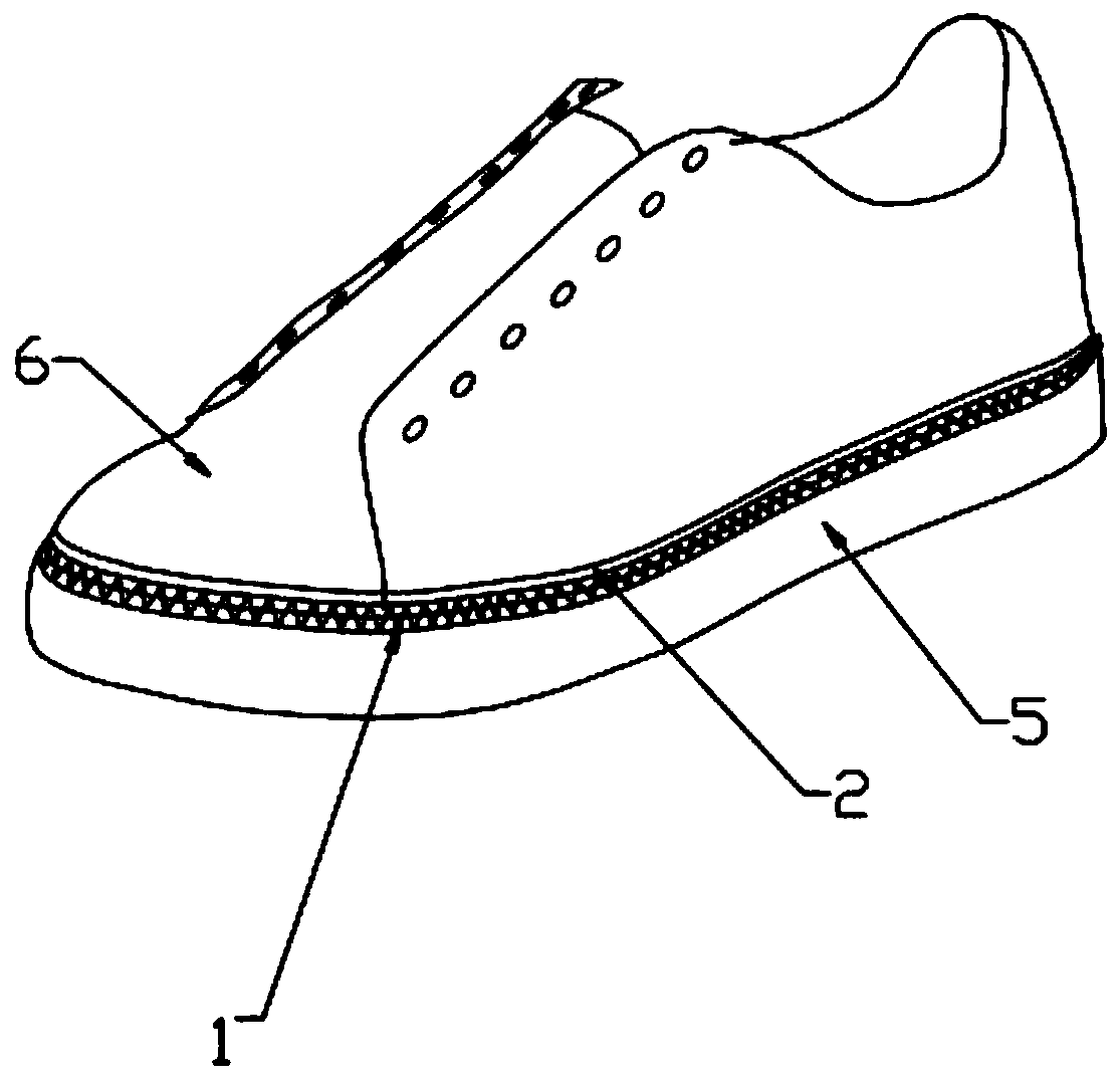 Combined shoe with zipper and production process thereof