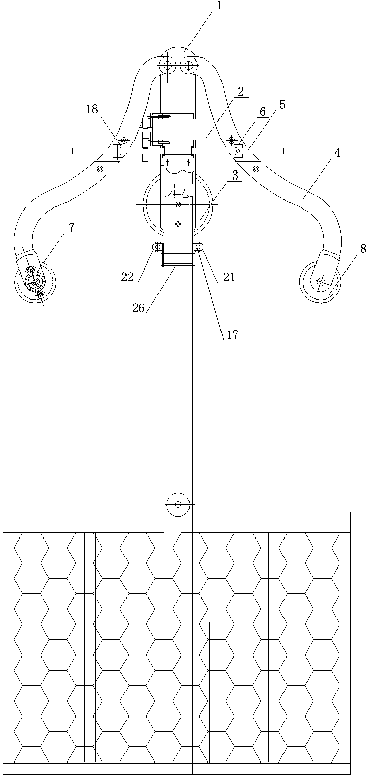 Four-bundle conductor traveling apparatus of 500kV transmission line