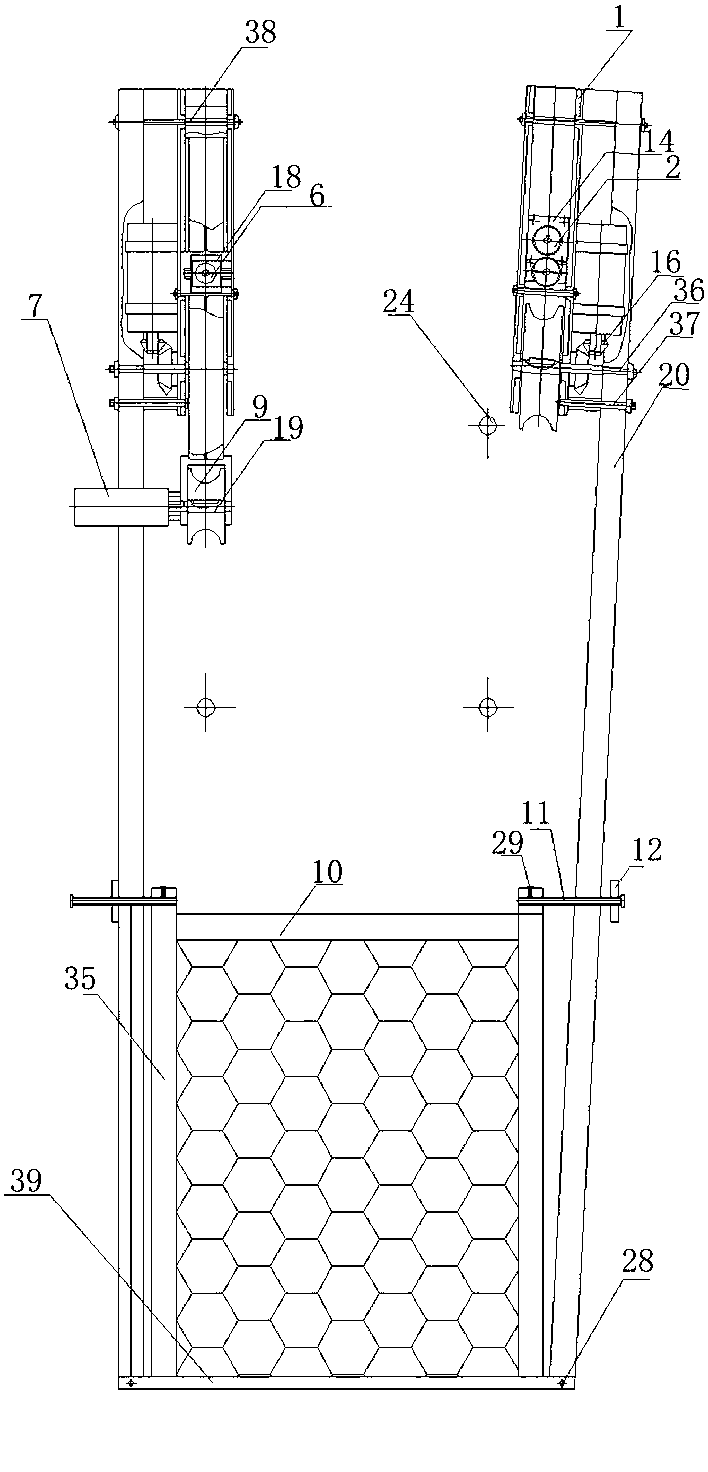 Four-bundle conductor traveling apparatus of 500kV transmission line